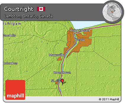 Physical 3D Map of Courtright