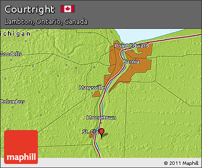 Physical 3D Map of Courtright