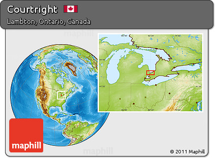 Physical Location Map of Courtright