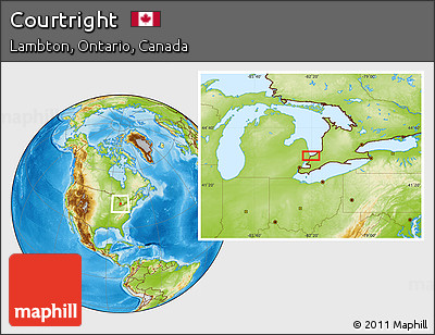 Physical Location Map of Courtright