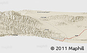 Shaded Relief Panoramic Map of the area around 43° 1' 43" N, 87° 37' 30" E