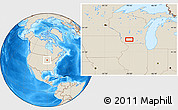 Shaded Relief Location Map of Mount Horeb