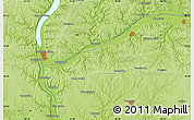 Physical Map of the area around 43° 1' 43" N, 90° 52' 30" W