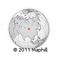 Outline Map of the Area around 43° 1' 43" N, 92° 43' 29" E, rectangular outline