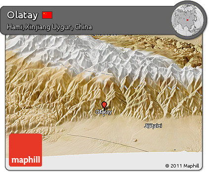 Satellite Panoramic Map of Olatay