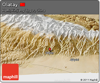 Satellite Panoramic Map of Olatay