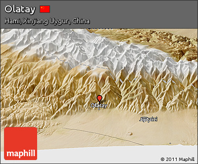 Satellite Panoramic Map of Olatay