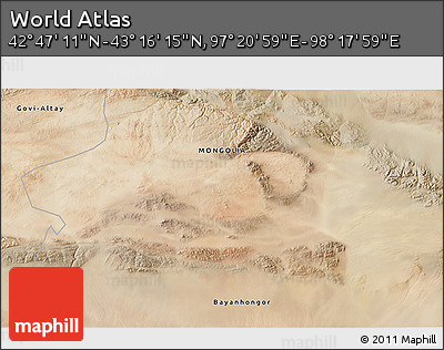 Satellite 3D Map of the Area around 43° 1' 43" N, 97° 49' 29" E