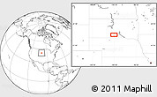 Blank Location Map of the area around 43° 27' 40" N, 100° 13' 29" W