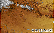 Physical Map of the area around 43° 27' 40" N, 108° 43' 29" W