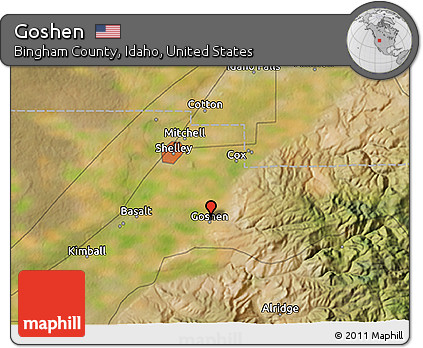 Satellite 3D Map of Goshen