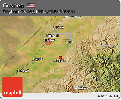Satellite 3D Map of Goshen