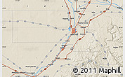Shaded Relief Map of the area around 43° 27' 40" N, 112° 7' 30" W