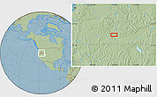 Savanna Style Location Map of Kuna, hill shading