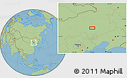 Savanna Style Location Map of the area around 43° 27' 40" N, 119° 4' 29" E
