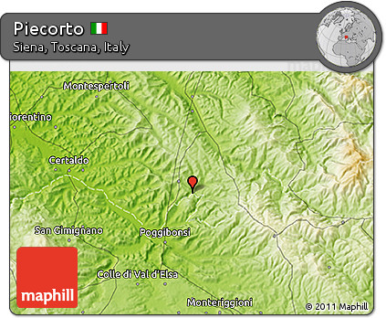 Physical 3D Map of Piecorto