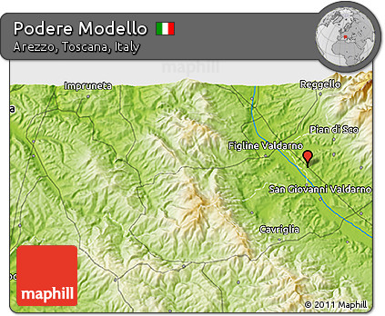 Physical 3D Map of Podere Modello