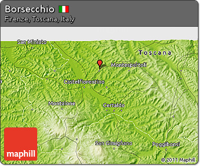 Physical 3D Map of Borsecchio