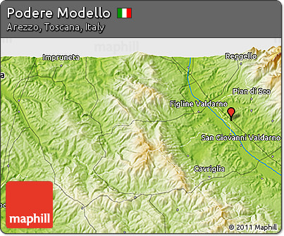 Physical 3D Map of Podere Modello