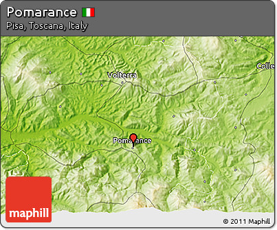 Physical 3D Map of Pomarance