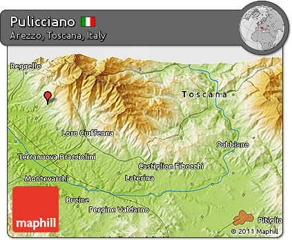 Physical 3D Map of Pulicciano