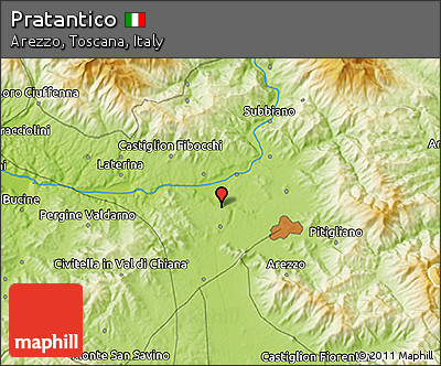 Physical 3D Map of Pratantico