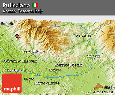 Physical 3D Map of Pulicciano