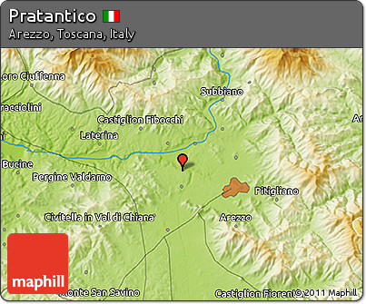 Physical 3D Map of Pratantico