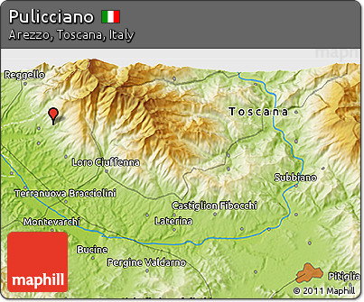 Physical 3D Map of Pulicciano