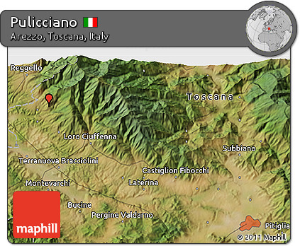 Satellite 3D Map of Pulicciano