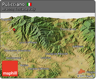 Satellite 3D Map of Pulicciano
