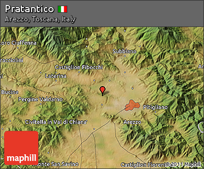 Satellite 3D Map of Pratantico