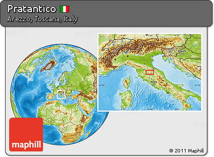 Physical Location Map of Pratantico