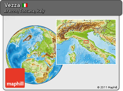 Physical Location Map of Vezza