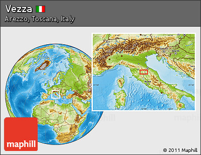 Physical Location Map of Vezza
