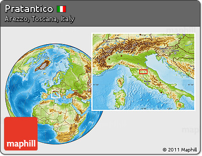 Physical Location Map of Pratantico