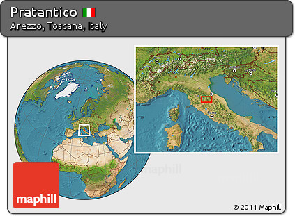Satellite Location Map of Pratantico