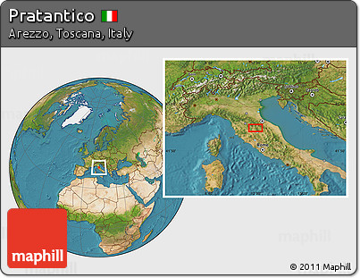 Satellite Location Map of Pratantico