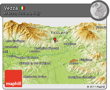 Physical Panoramic Map of Vezza