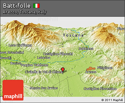 Physical Panoramic Map of Battifolle