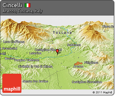 Physical Panoramic Map of Cincelli