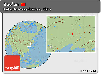 Savanna Style Location Map of Bao'an