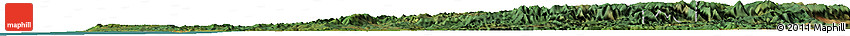 Satellite Horizon Map of the Area around 43° 27' 40" N, 124° 1' 30" W