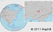 Gray Location Map of Mengjialing