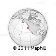 Outline Map of the Area around 43° 27' 40" N, 127° 25' 30" W, rectangular outline