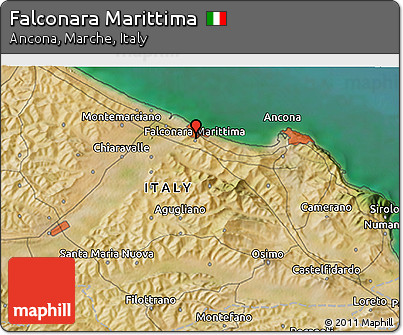 Satellite 3D Map of Falconara Marittima