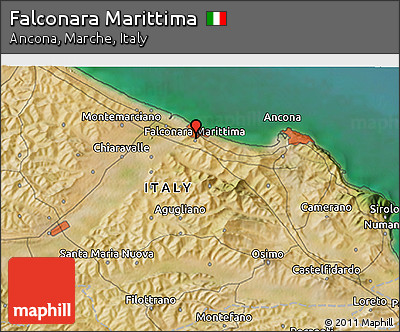 Satellite 3D Map of Falconara Marittima