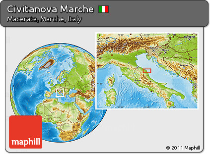 Physical Location Map of Civitanova Marche