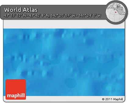 Political 3D Map of the Area around 43° 27' 40" N, 141° 52' 30" W