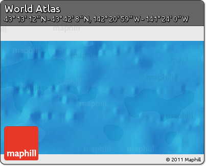 Political 3D Map of the Area around 43° 27' 40" N, 141° 52' 30" W
